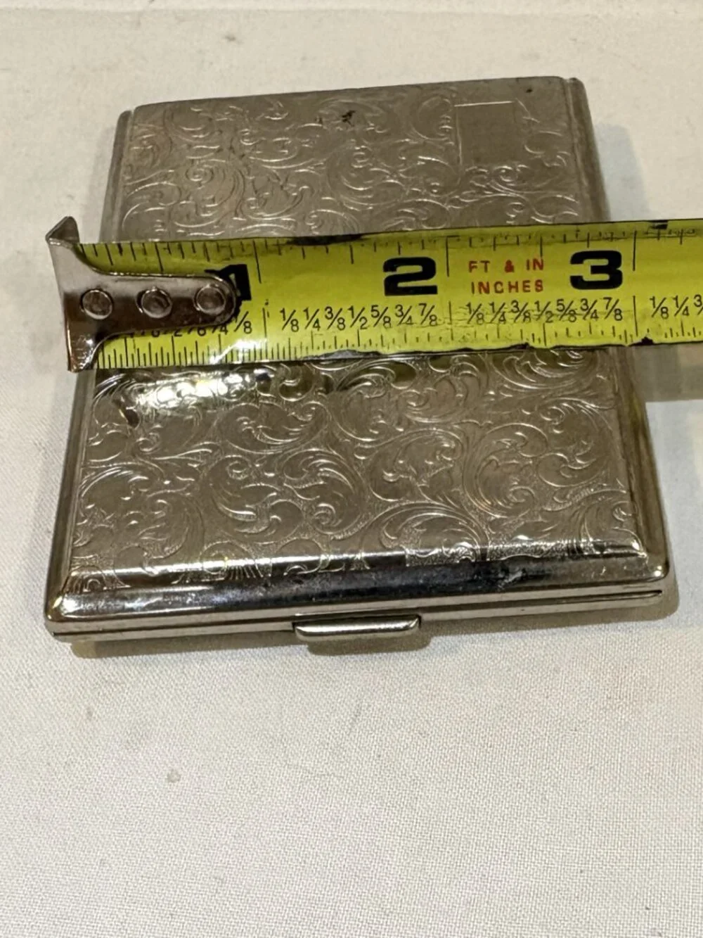 VTG Victorian Style Florentine Engraved Metal Cigarette Case Made in Germany